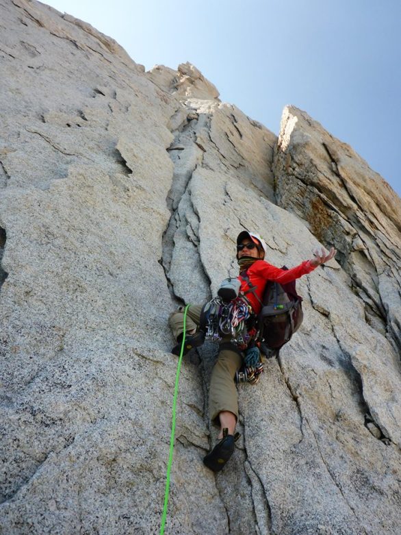 Here I am starting up the first pitch! (Photo by Julie Vargo)